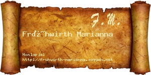 Frühwirth Marianna névjegykártya