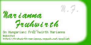 marianna fruhwirth business card